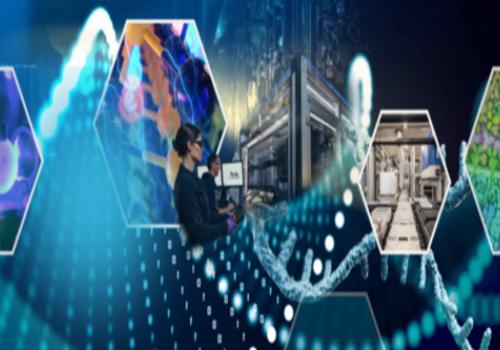 Artist rendition of cyber space with people wearing dark glasses